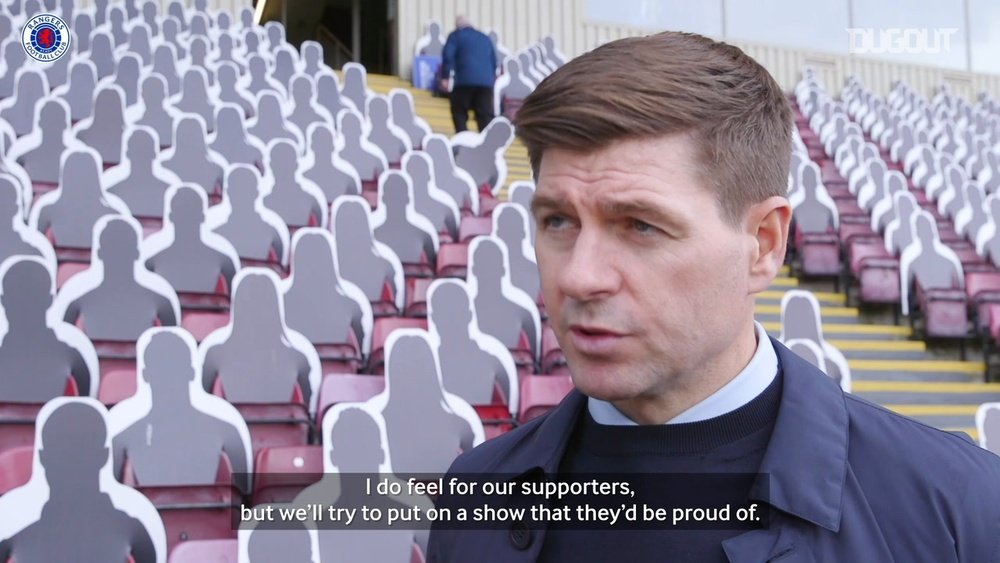 Gerrard talks about the upcoming match. DUGOUT