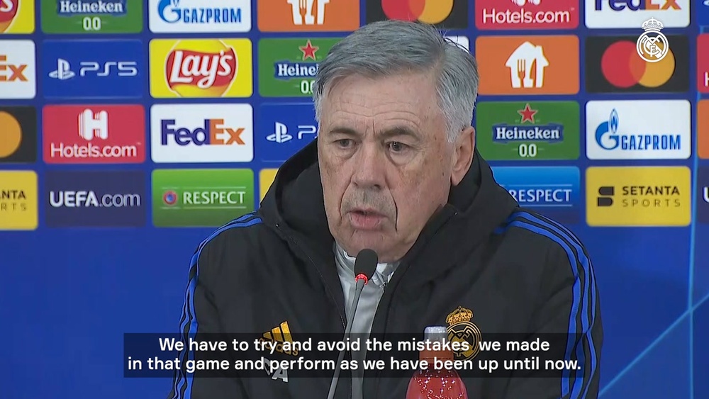 Carlo Ancelotti spoke ahead of the Champions League game with Sheriff. DUGOUT