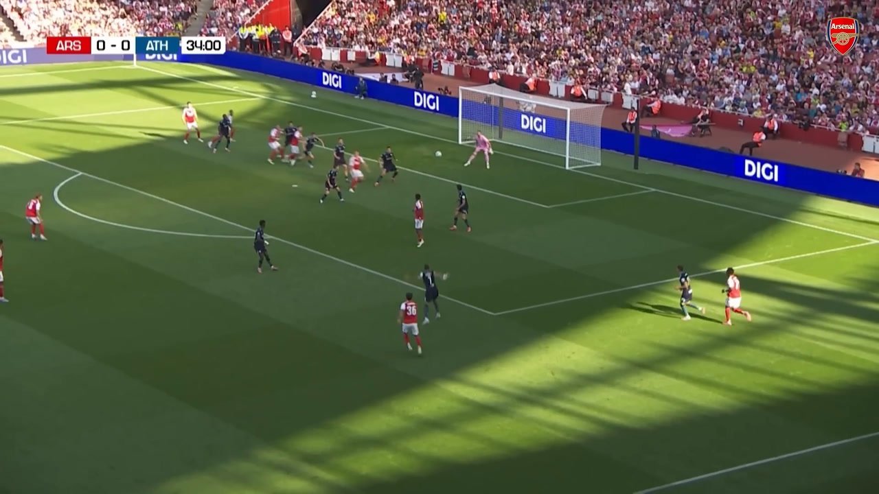Assim foi o primeiro gol de Gyökeres pelo Arsenal no Emirates