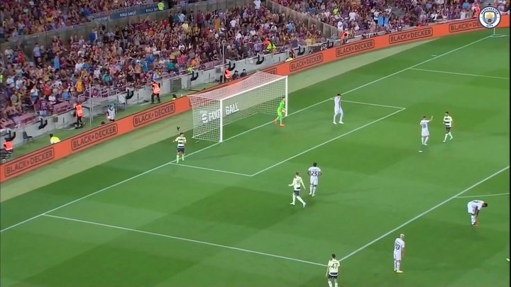 El gol de Julián Álvarez ante el Barça. DUGOUT