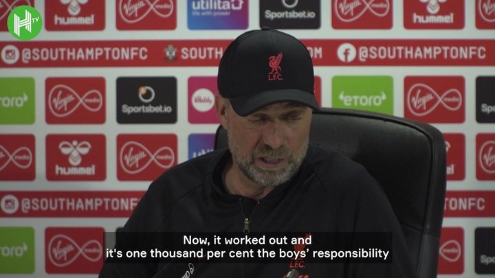 Klopp's post Southampton thoughts. DUGOUT