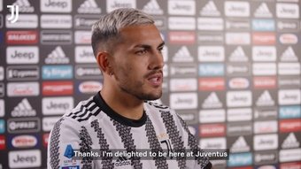 Paredes gave his first interview as a Juventus player. DUGOUT