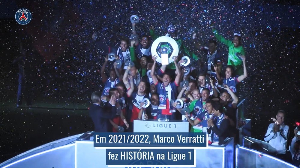 Os feitos de Marco Verratti com o PSG na Ligue 1.