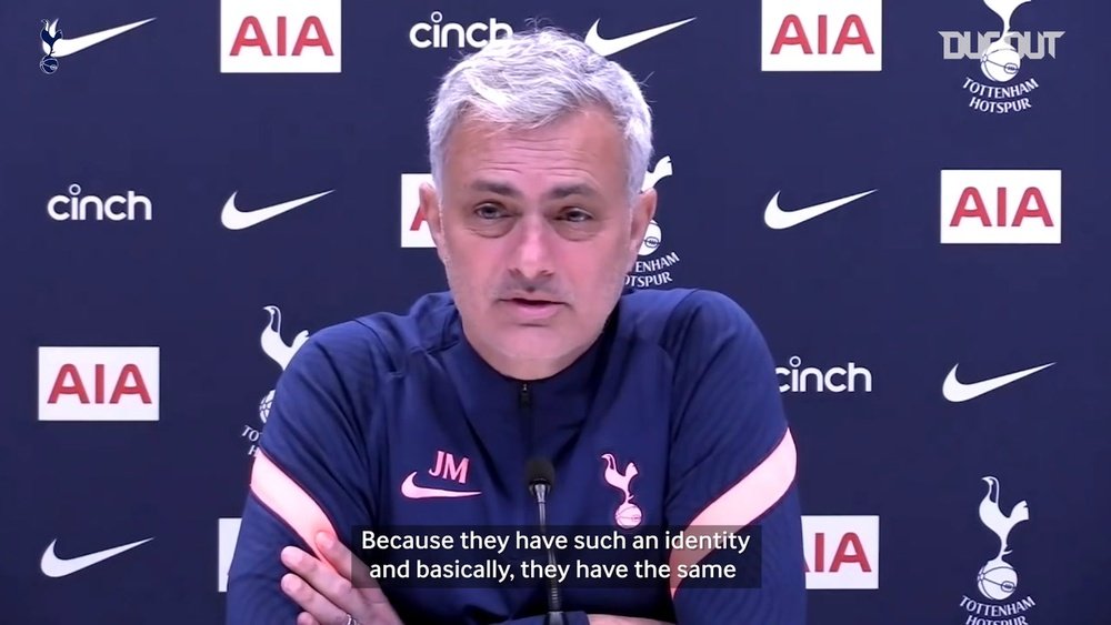 Jose Mourinho speaks ahead of Tottenham v Burnley. DUGOUT