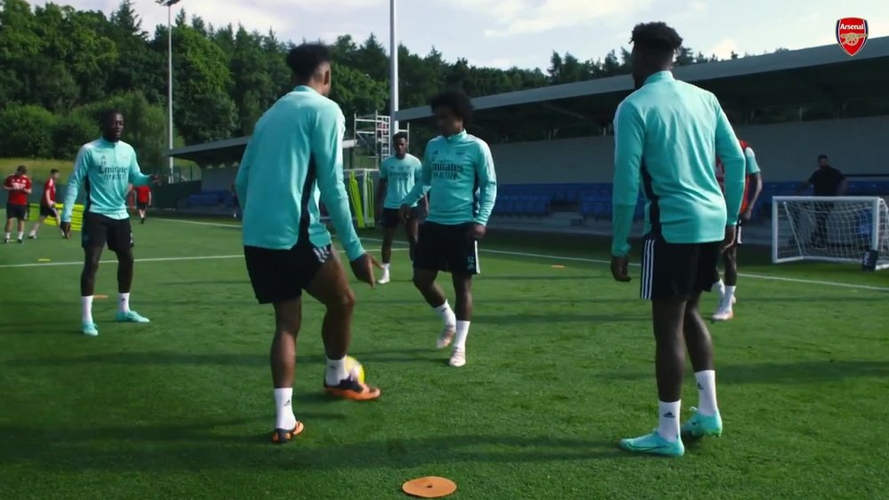 Arsenal have been preparing for the first game of pre-season. DUGOUT