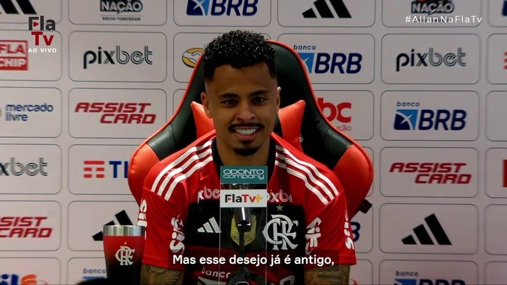 Allan comemora chegada ao Flamengo e fala sobre lesão: 'Estou 100%'