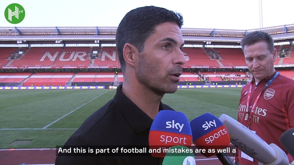Arteta was satisfied with what he saw from his players. Screenshot/DUGOUT