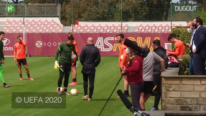 VIDEO: AS Roma prepare to face Manchester United in Europa League