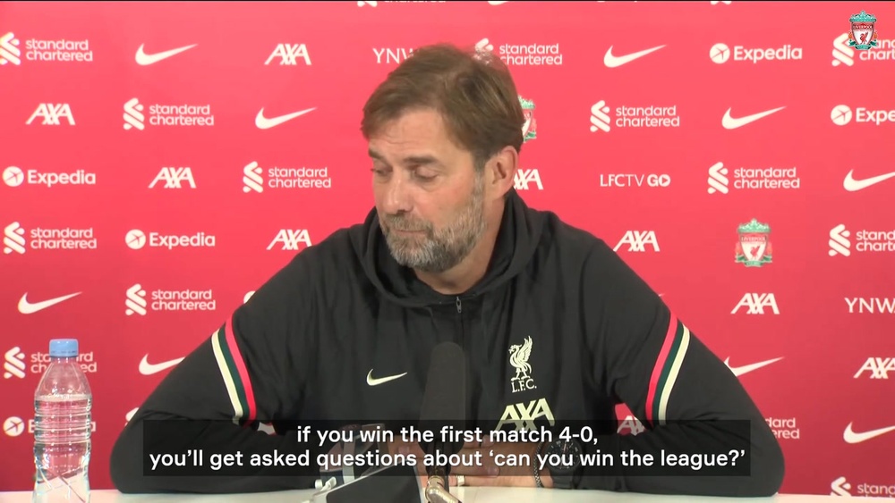 Jurgen Klopp spoke ahead of Liverpool's match with Arsenal. DUGOUT