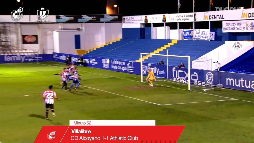 Athletic Club come back at Alcoyano with two header goals. DUGOUT