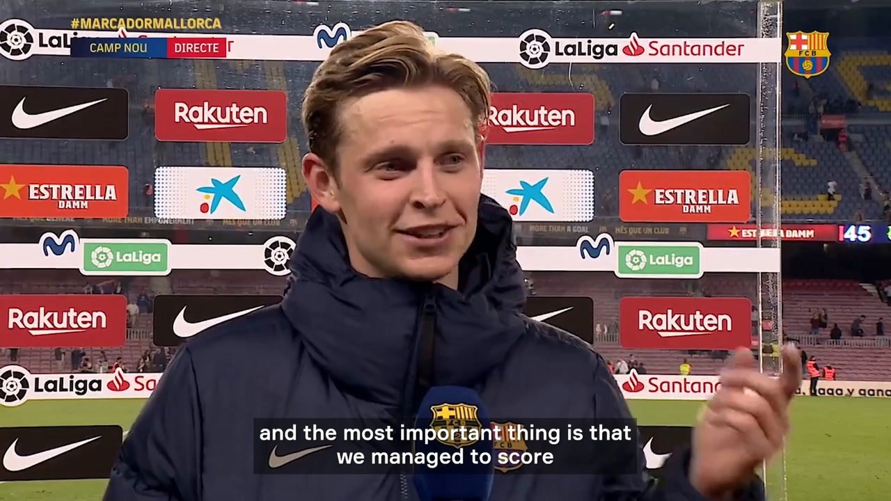 VIDEO: Frenkie de Jong happy to win again at Camp Nou