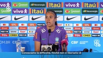 Antonia parla delle sue aspettative per il debutto della nazionale brasiliana nella Coppa del Mondo Femminile in Australia contro Panama.