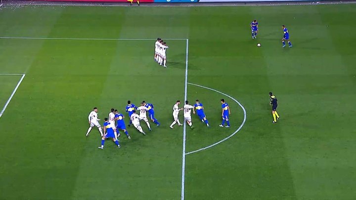 El golazo de tiro libre de Óscar Romero en la victoria de Boca. DUGOUT