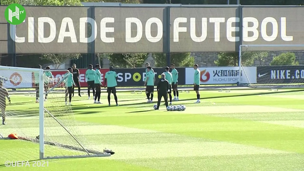 L’ultimo allenamento del Portogallo in vista dell’Irlanda, Dugout