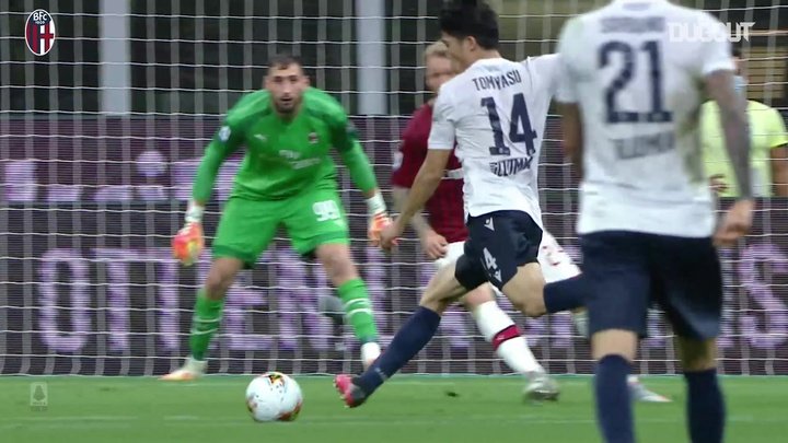 VIDEO: Takehiro Tomiyasu's first Bologna goal
