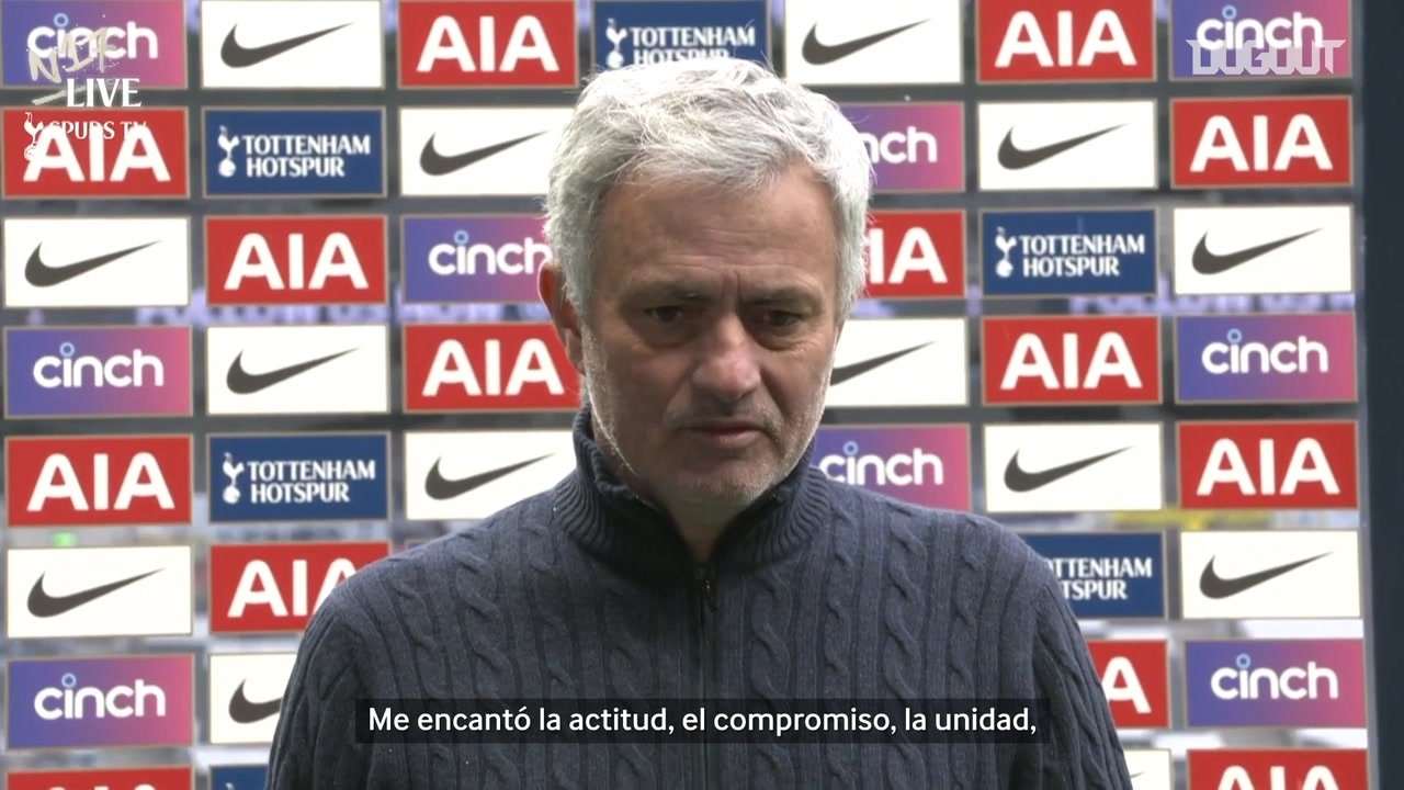 Mourinho alabó a su plantilla. DUGOUT