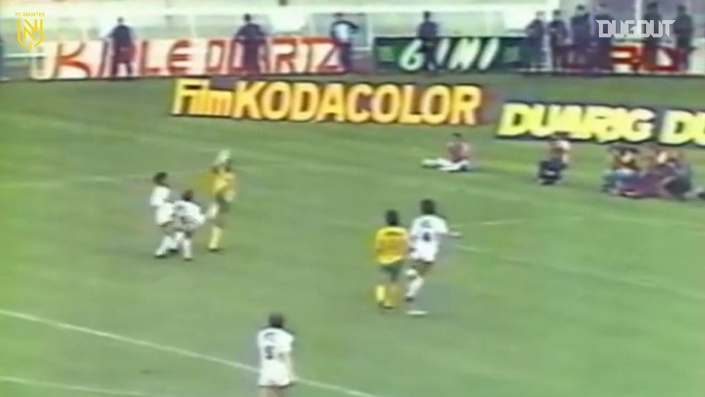 Jose Toure netted an incredible goal for Nantes in the 1983 cup final v PSG. DUGOUT