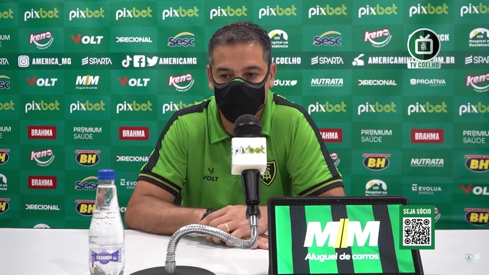 Marquinhos Santos fala da mudança de postura do América no segundo tempo. DUGOUT