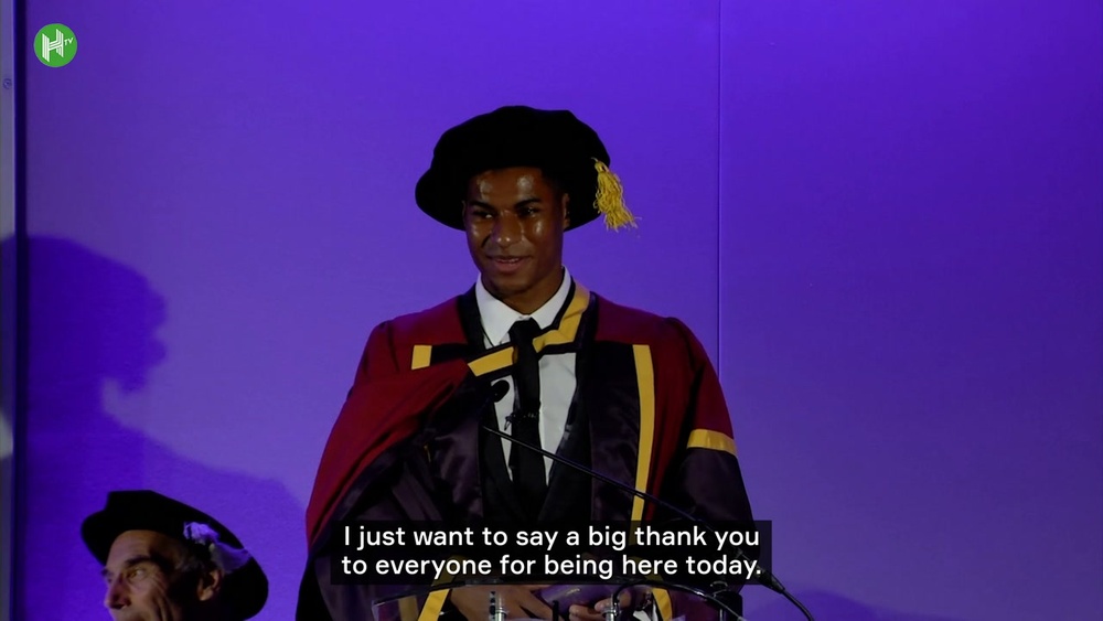 Rashford receives honorary degree. DUGOUT