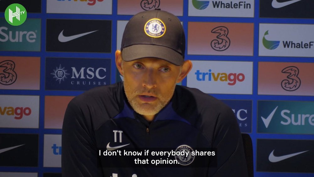 Thomas Tuchel spoke after Chelsea defeated West Ham. DUGOUT