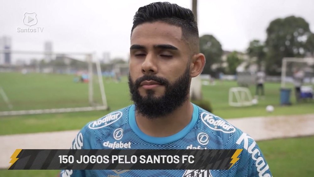 Felipe Jonatan comemora 150 jogos no Santos e projeta duelo contra o Fortaleza. DUGOUT