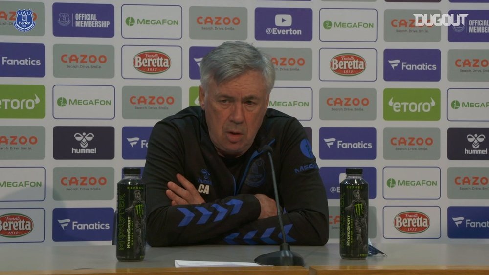 Ancelotti has spoken to the press before Friday's clash against Spurs. DUGOUT