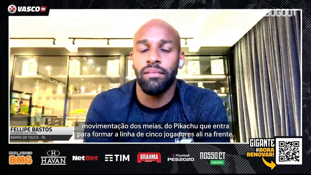 Fellipe Bastos comentou a nova cara do Vasco com Ramon. DUGOUT
