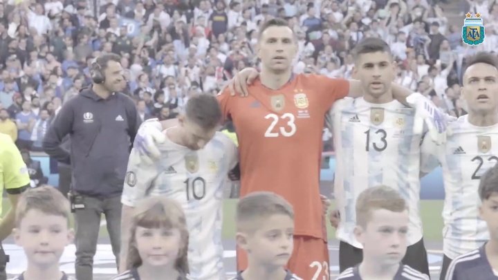 VÍDEO: así sonó el himno de Argentina en la Finalissima