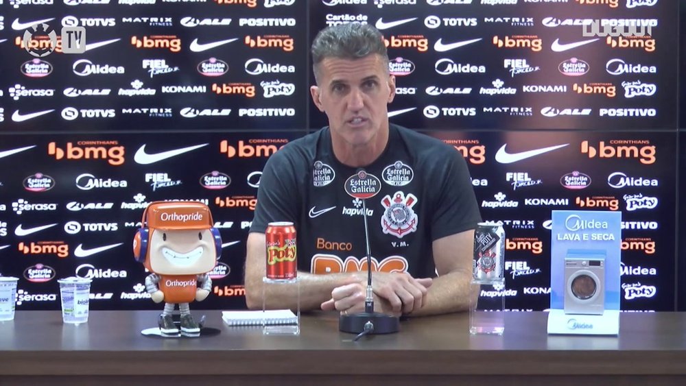Mancini comenta o impacto da ausência da torcida do Corinthians nos jogos. DUGOUT