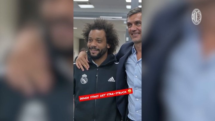 VÍDEO: Marcelo, como un fan más al encontrarse con Maldini
