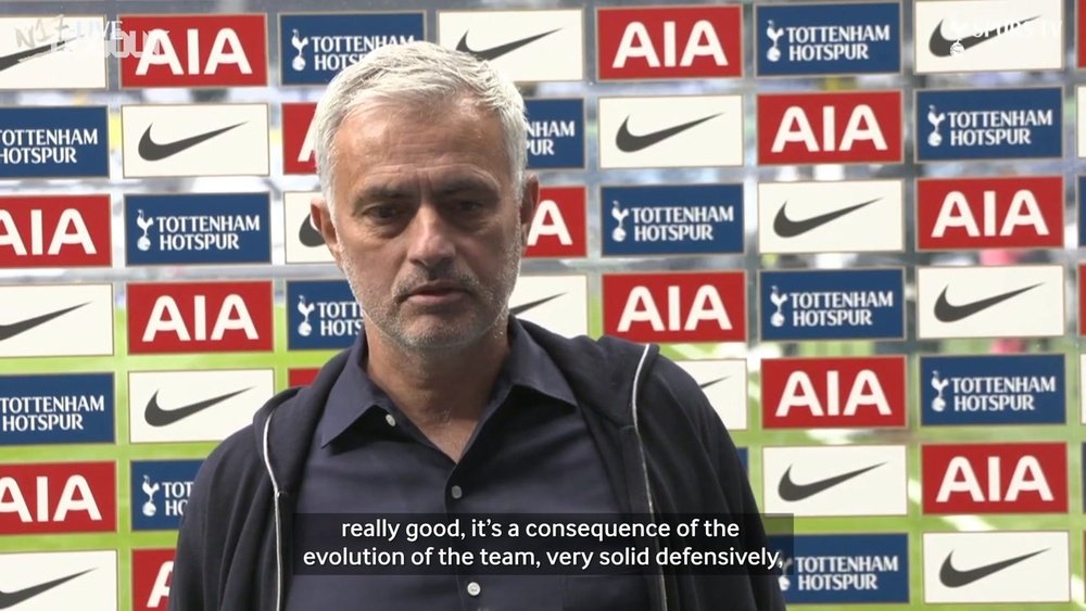 Mourinho gives thoughts on the game. DUGOUT