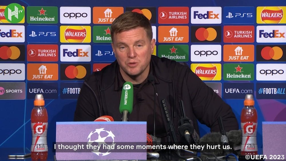 Eddie Howe hailed his squad performance against PSG. DUGOUT