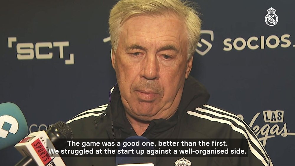 Carlo Ancelotti spoke after Real Madrid drew 2-2 with Club America. DUGOUT