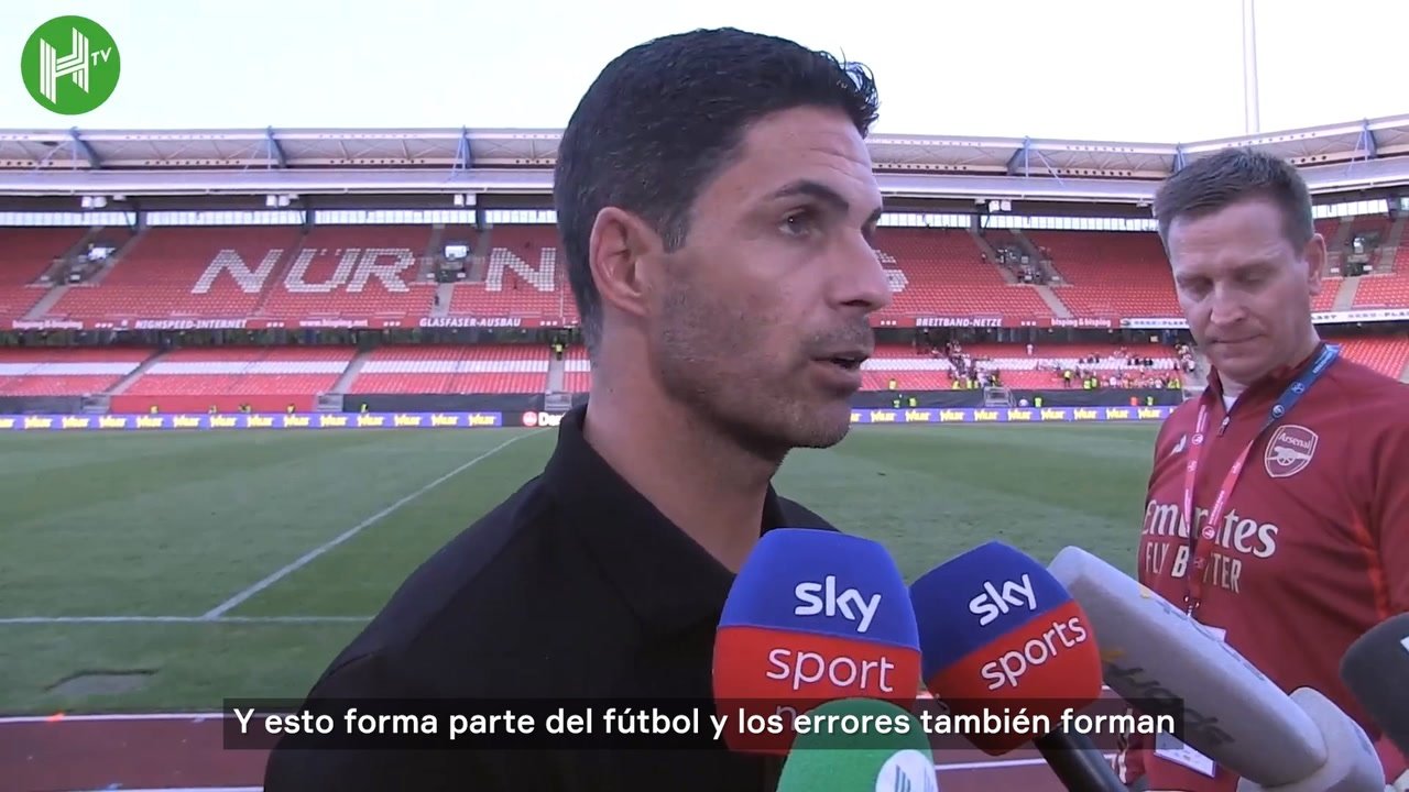 Arteta se quedó con lo bueno del empate ante el Nürnberg