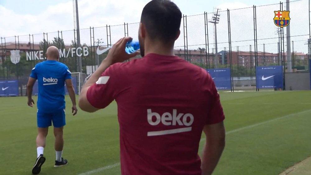 Sergio Aguero has now begun training with Barcelona. DUGOUT