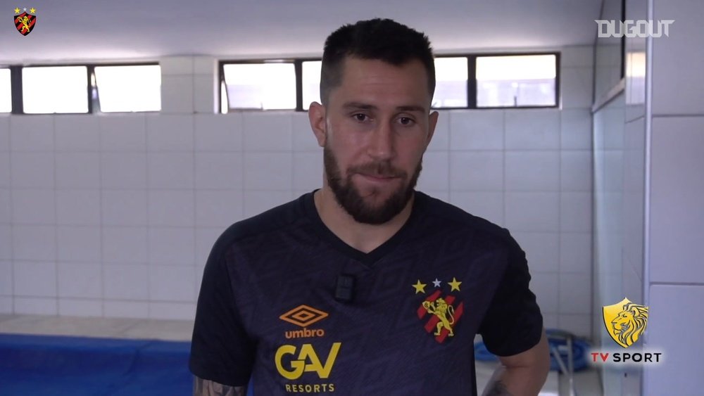 Jonatan Gómez exalta 1º gol com a camisa do Sport. DUGOUT
