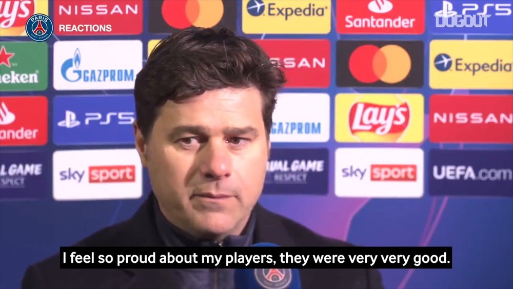 Mauricio Pochettino was delighted after PSG got a 2-3 win at Bayern. DUGOUT