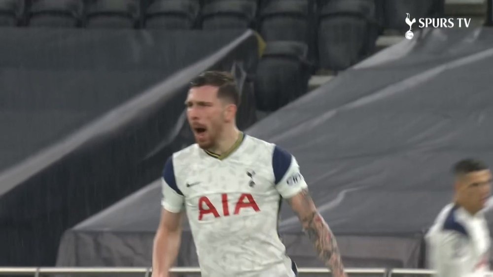 Hojbjerg scored as Tottenham were beaten 1-3 by Liverpool. DUGOUT