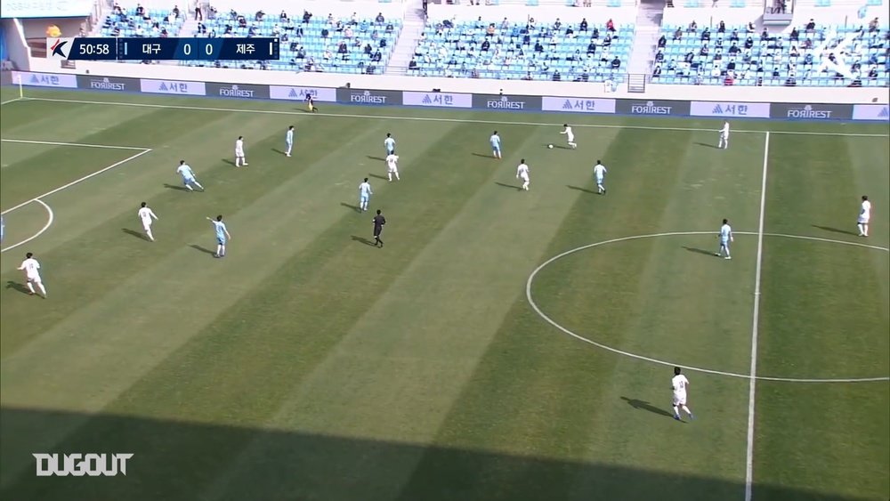 Daegu drew 1-1 with Jeju in the K-League. DUGOUT