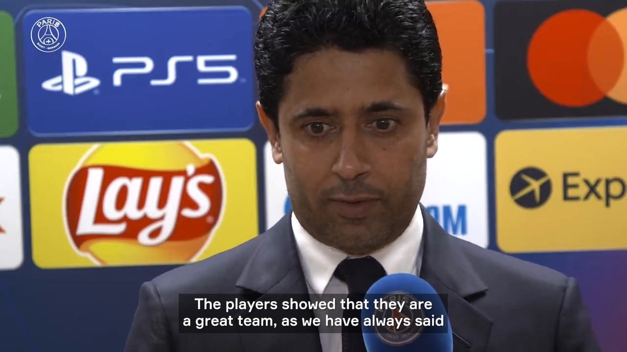 Nasser Al-Khelaifi spoke after PSG beat Real Madrid 1-0. DUGOUT
