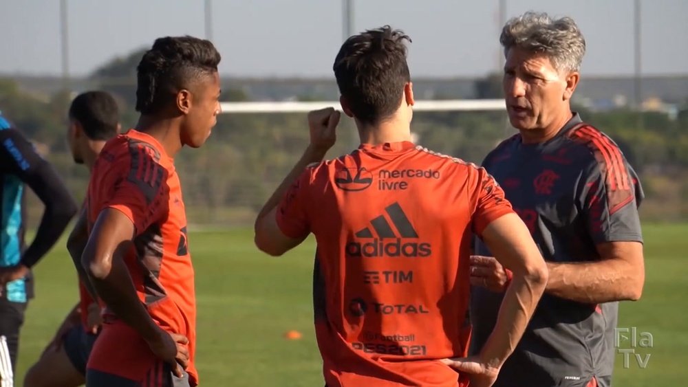 Flamengo have been training ahead of the Copa Libertadores second leg. DUGOUT
