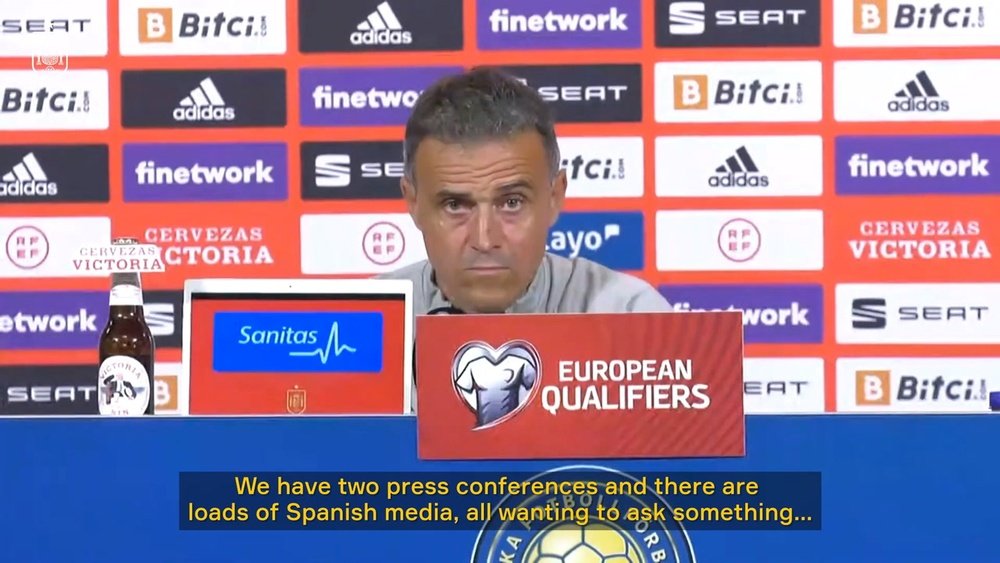 Luis Enrique's press conference in Sweden did not go quite to plan. DUGOUT