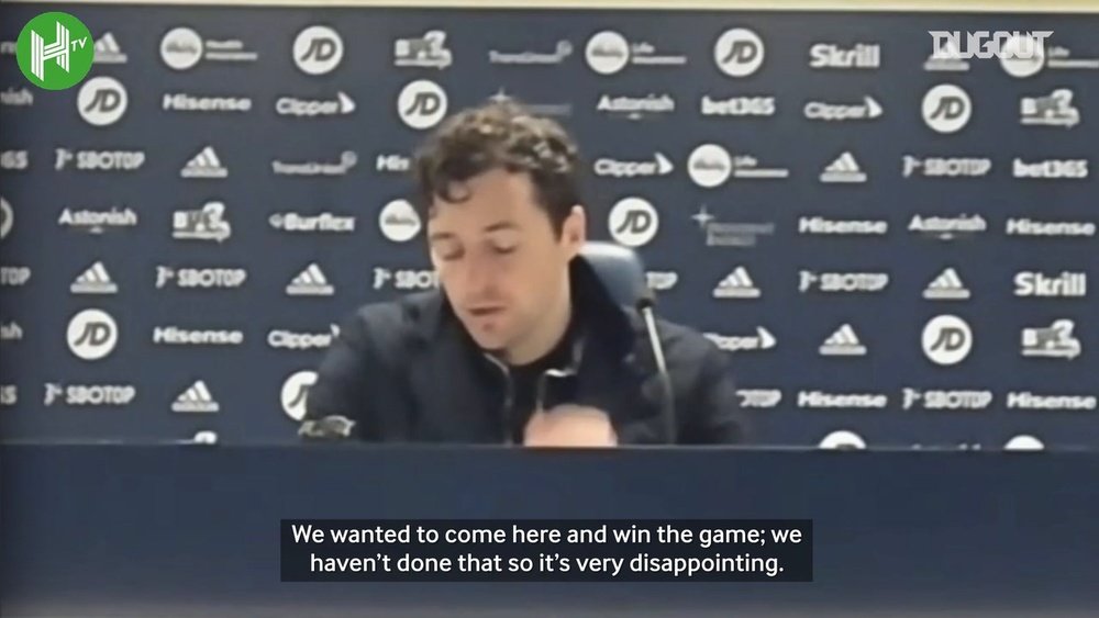 Spurs boss Ryan Mason discusses his side's defeat to Leeds on Saturday. DUGOUT
