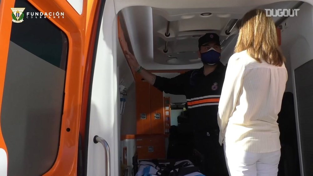 VÍDEO: el Leganés donó una ambulancia a la localidad. DUGOUT