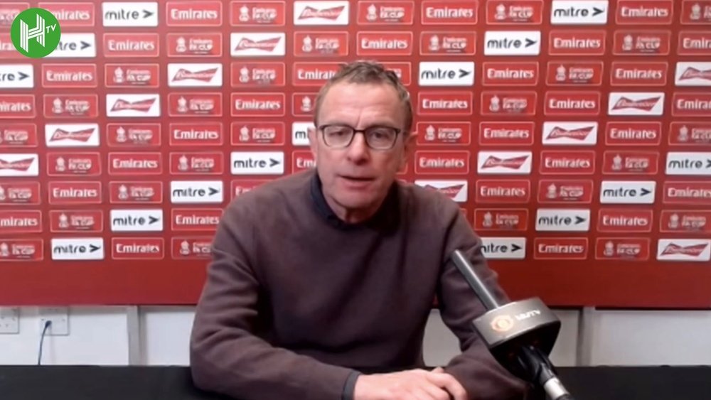 Rangnick spoke after Man Utd were eliminated from the FA Cup. DUGOUT