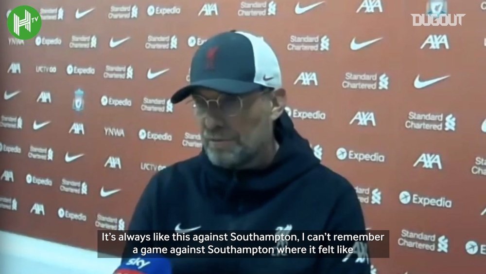Klopp reflects on his side's crucial win over Southampton on Saturday. DUGOUT