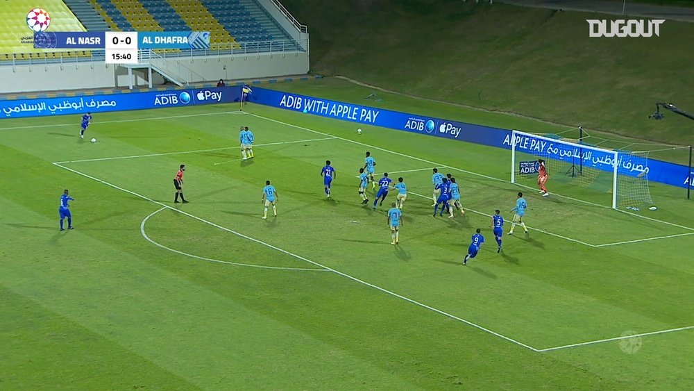 Al Dhafra scored two own goals in the defeat to Al Nasr. DUGOUT