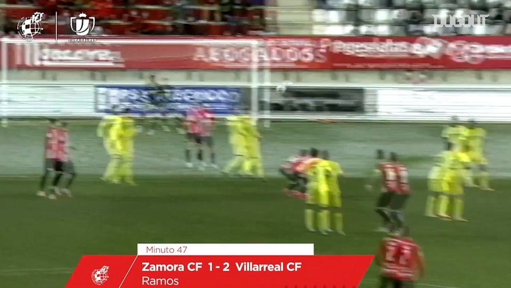 Carlos Ramos scored for Zamora in the Spanish Cup against Villarreal. DUGOUT
