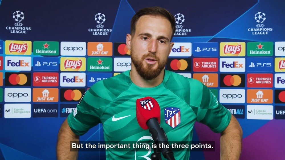 Oblak is not happy with the amount of goals that Atletico are conceding lately. DUGOUT