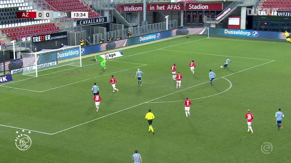 VIDÉO : le but d'Antony contre l'AZ Alkmaar. Dugout